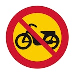 Skylt Förbud mot trafik med moped klass 2 - C11 450mm Ø alum