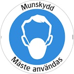 Golvdekal Munskydd måste användas Ø 410mm