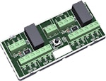 Modul L Relä 2xDPDT 12/24VDC bred skruv 1.5mm² Sab