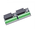 Reläplint 2x2 10–30VDC skruv