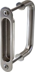 Skjutdörrshandtag 35-50mm borstad nickel
