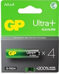 Batteri 15AUP/LR6 AA 1,5V Ultra Plus alkaliskt 4-pack SB