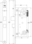 Låshus DL7110 mikro höger