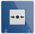 Larmknapp utanpåliggande trådlös blå