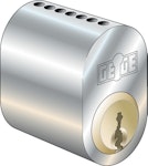 Cylinder Gege 225 LL3 krom