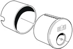 Cylinderhus 3357 rund utsida Alfa brun